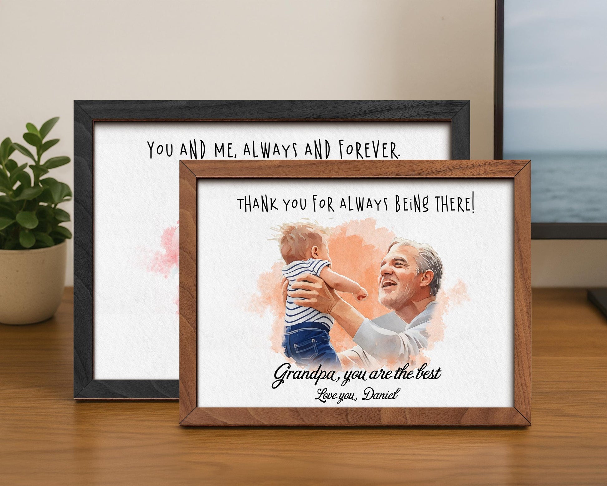 Personalised Dad Drawing, Fathers Day Present For Him From Daughter Wife, Meaningful Artwork, Birthday Art Gift, Father's Day unforgettable