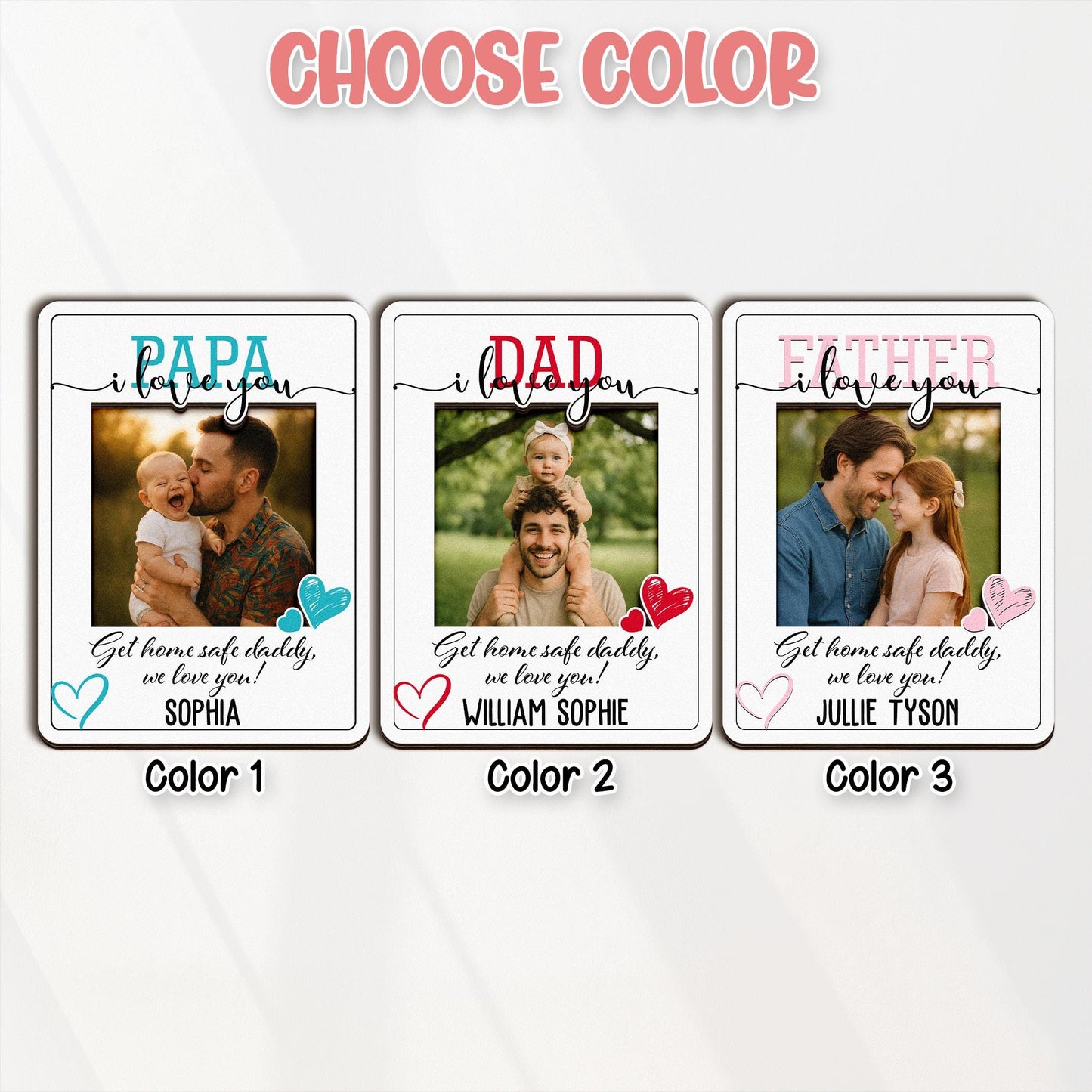 Photo Car Visor Clip for Dad, Drive Safe Dad Gift, Personalized Drive Safe Visor Photo Frame, Drive Safe Reminder, Sun Visor Clip Gifts 2025