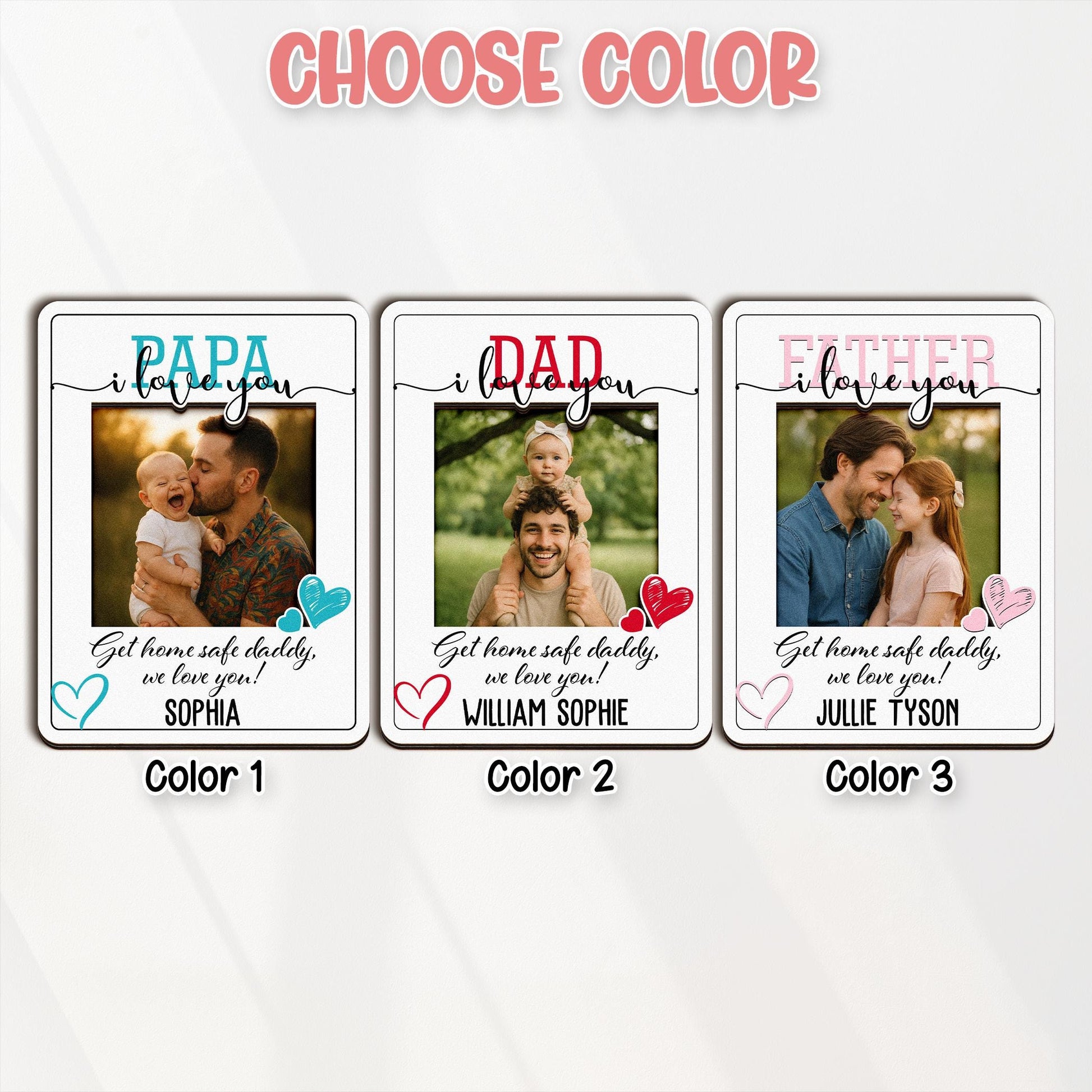 Photo Car Visor Clip for Dad, Drive Safe Dad Gift, Personalized Drive Safe Visor Photo Frame, Drive Safe Reminder, Sun Visor Clip Gifts 2025