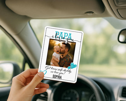 Photo Car Visor Clip for Dad, Drive Safe Dad Gift, Personalized Drive Safe Visor Photo Frame, Drive Safe Reminder, Sun Visor Clip Gifts 2025
