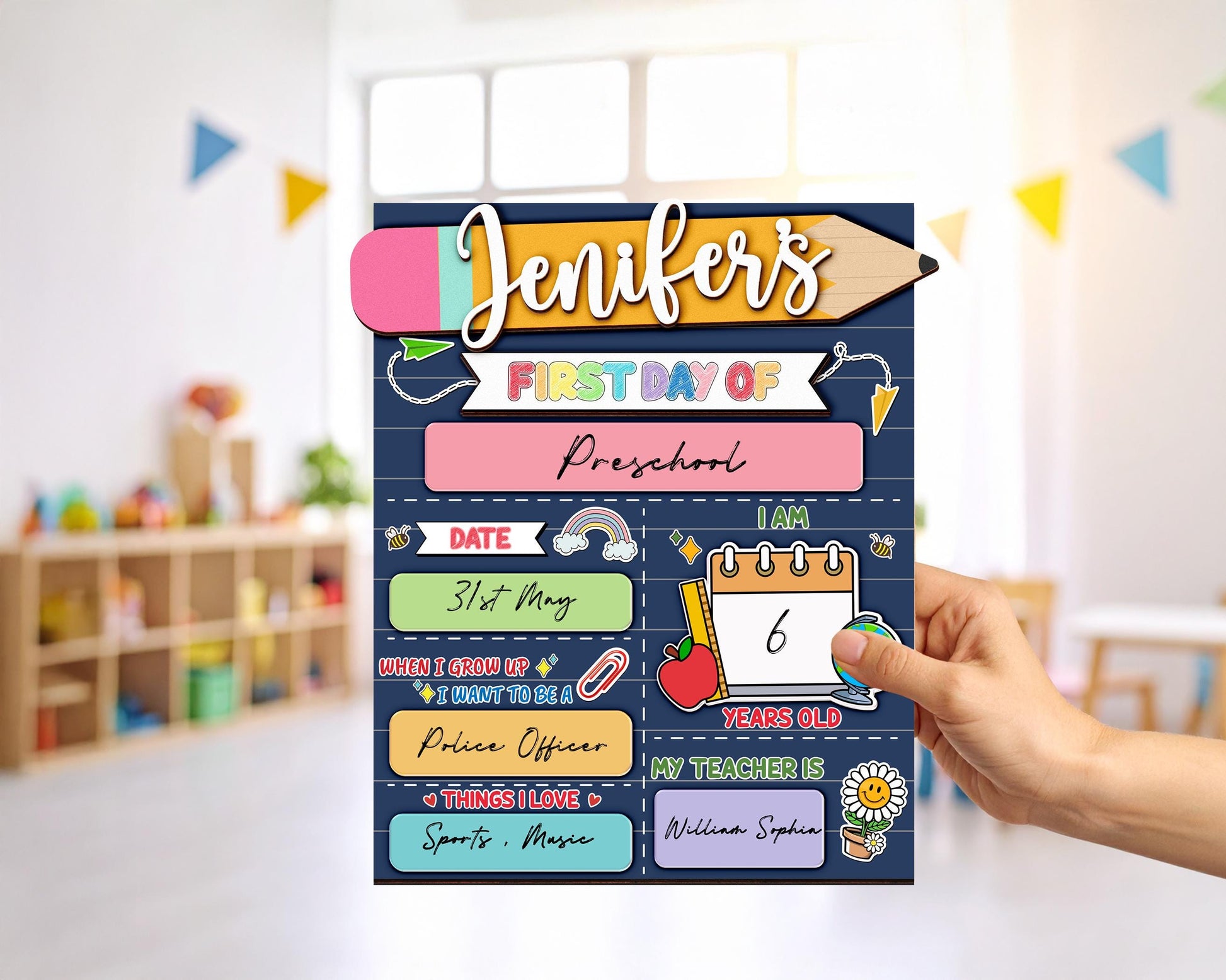 Personalized First And Last Day Of School Sign,Preschool Back To School,First Day Of School,Kindergarten 1st Day of School Board,Name Sign