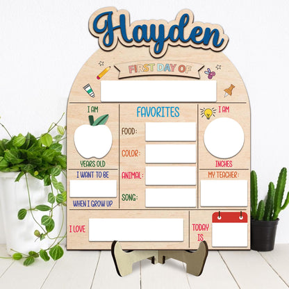 Custom Last Day and First Day of School, First Day Of School Sign, Gifts for Student, Back to School Sign for Kid, First Day Of School Board