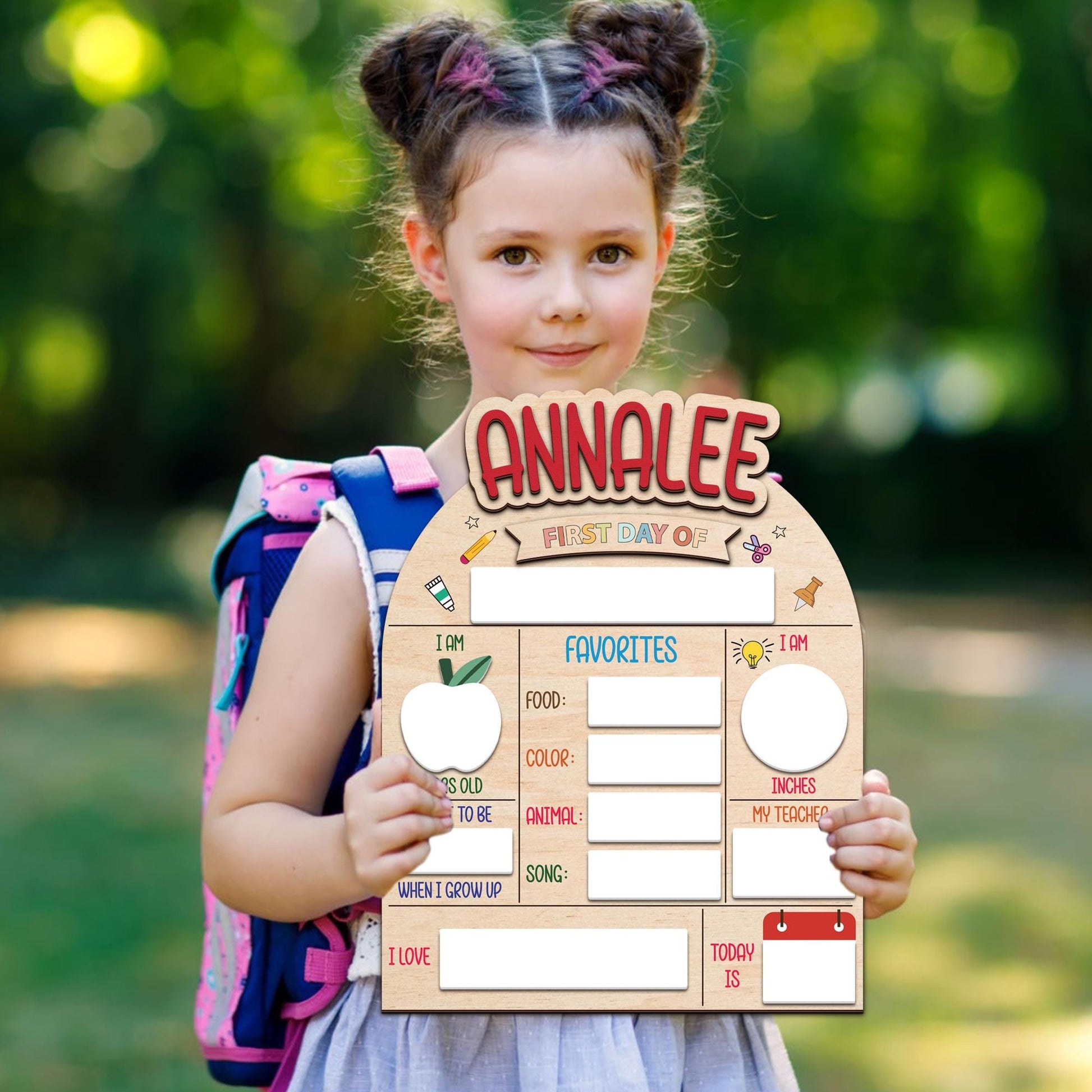 Custom Last Day and First Day of School, First Day Of School Sign, Gifts for Student, Back to School Sign for Kid, First Day Of School Board