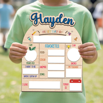 Custom Last Day and First Day of School, First Day Of School Sign, Gifts for Student, Back to School Sign for Kid, First Day Of School Board