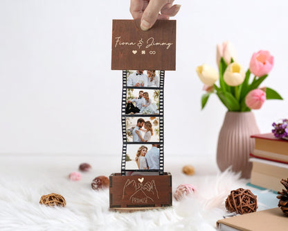 Pull Out Photo Album Custom Wooden Photo Box Personalized Memory Keepsake Box Trinket Wood Box Customized Wooden Photo Frame Shadow Box