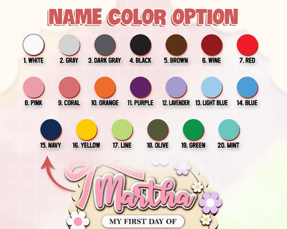 Personalized First Day School Sign,Back to School Sign,Kindergarten 1st Day of School Sign Reusable,Last Day of School Board,Preschool Kid