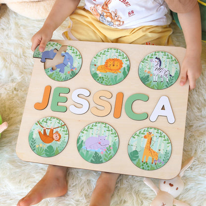Personalized Name Puzzle | New Baby Gifts | 1st Birthday Gift | First Christmas Gift For Toddlers | Baby Shower Gift | Nursery Decor