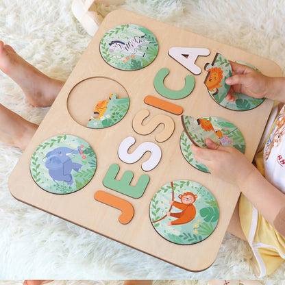 Personalized Name Puzzle | New Baby Gifts | 1st Birthday Gift | First Christmas Gift For Toddlers | Baby Shower Gift | Nursery Decor