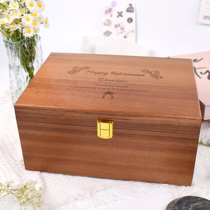 Personalized Birthday Gift Storage Box,Gift Box,Special Birthday Box,Engraved Wooden Gift Box,50th Birthday Gift Box,Anniversary gift