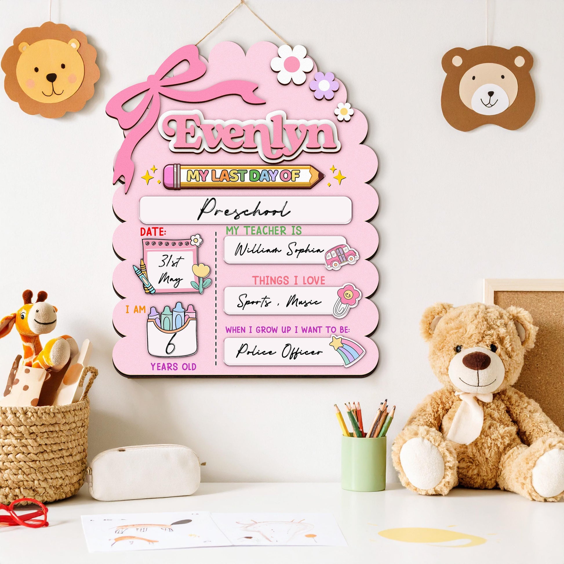 Custom First And Last Day School Sign,Back to School,Kindergarten 1st Day of School,First Day School Board Reusable,Preschool,Photo Prop