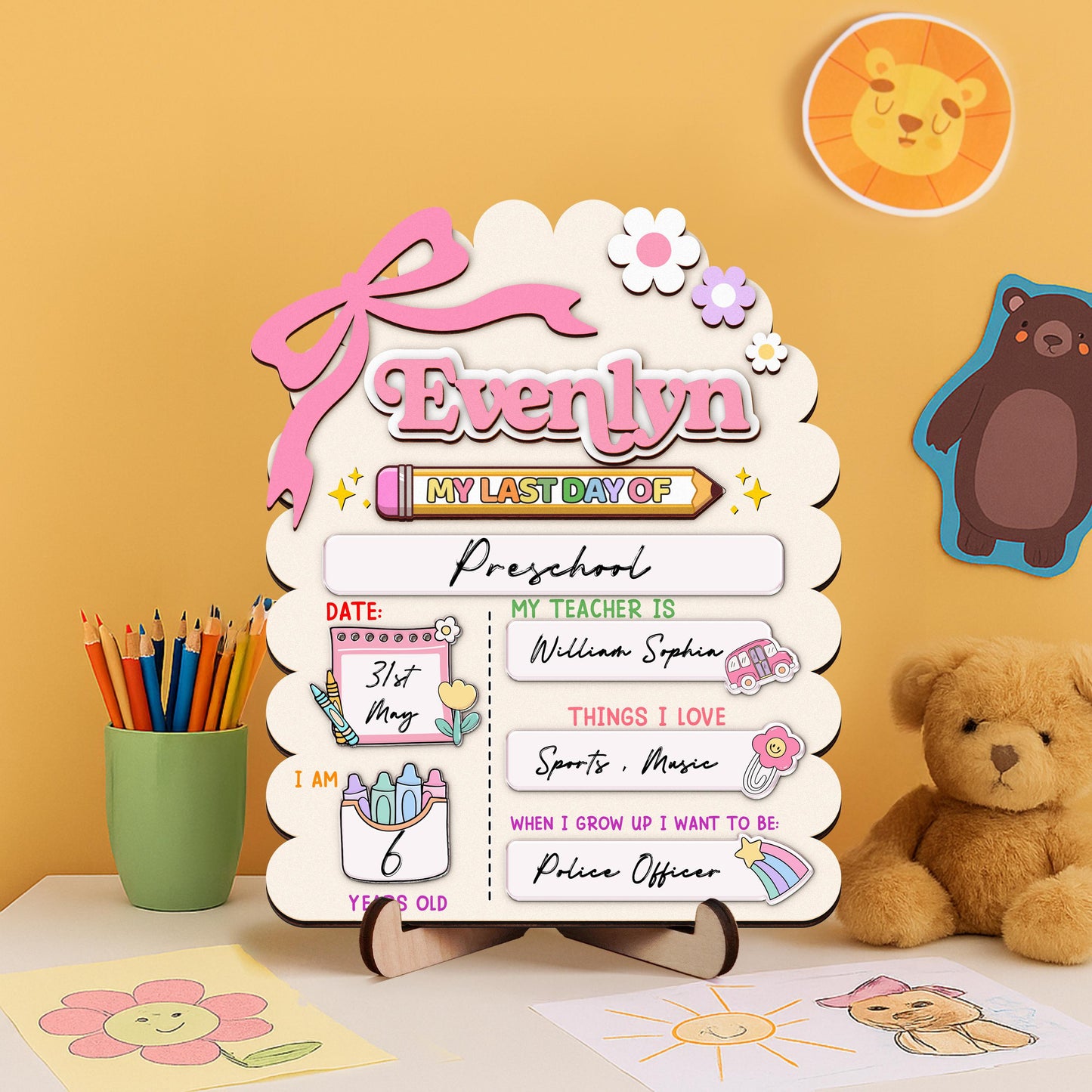 Custom First And Last Day School Sign,Back to School,Kindergarten 1st Day of School,First Day School Board Reusable,Preschool,Photo Prop