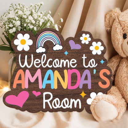 Personalized Girl Room Sign, Custom Kids Bedroom Sign With Name, Nursery Name Sign, Kid Room Sign, Girls 3D Welcome Sign, Birthday Gifts