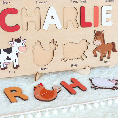 Personalized Name Puzzle for Kids | New Baby Gifts | 1st Birthday Gift | Montessori Toys Gift For Toddlers | Baby Shower Gift