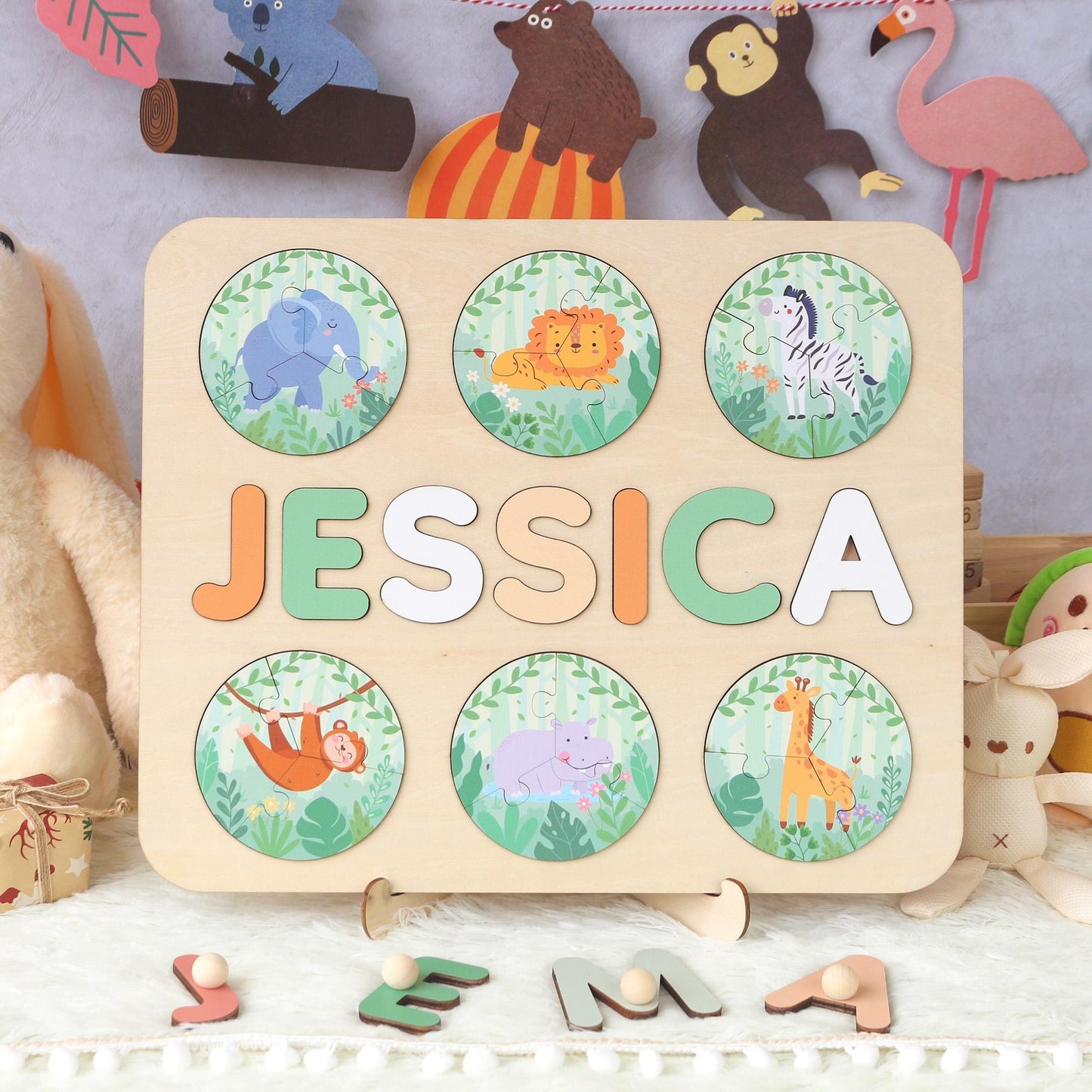 Personalized Name Puzzle | New Baby Gifts | 1st Birthday Gift | First Christmas Gift For Toddlers | Baby Shower Gift | Nursery Decor