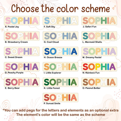 Personalized Name Puzzle | New Baby Gifts | First Christmas Gifts | 1st Birthday Gifts | Montessori Toys | Baby Shower Gifts