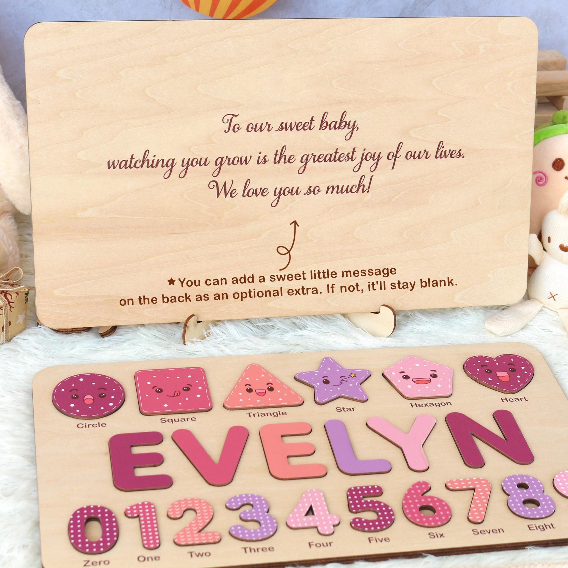 Personalized Name Puzzle | New Baby Gifts | First Christmas Gifts | 1st Birthday Gifts | Montessori Toys | Baby Shower Gifts