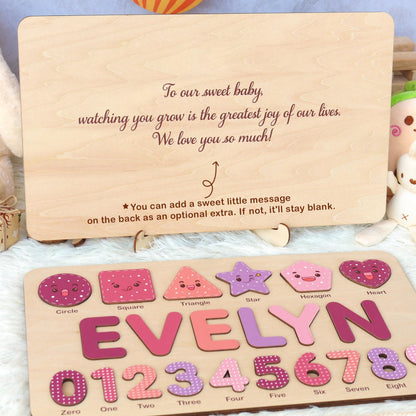 Personalized Name Puzzle | New Baby Gifts | First Christmas Gifts | 1st Birthday Gifts | Montessori Toys | Baby Shower Gifts