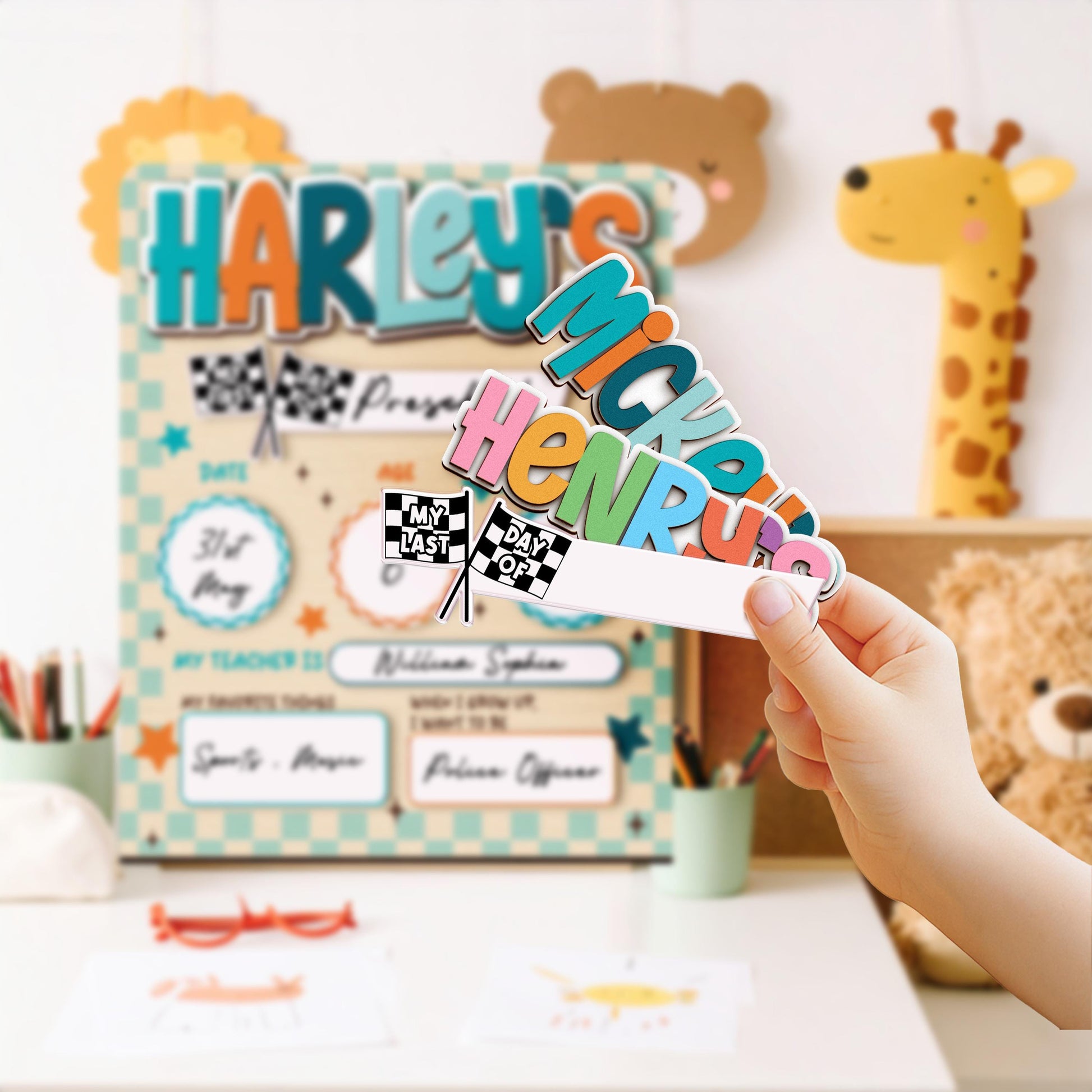 Custom First Day Of School Sign, Last Day of School Sign, Custom Name Sign, Preschool Back To School Dry Erase Sign, 1st Day of School Board