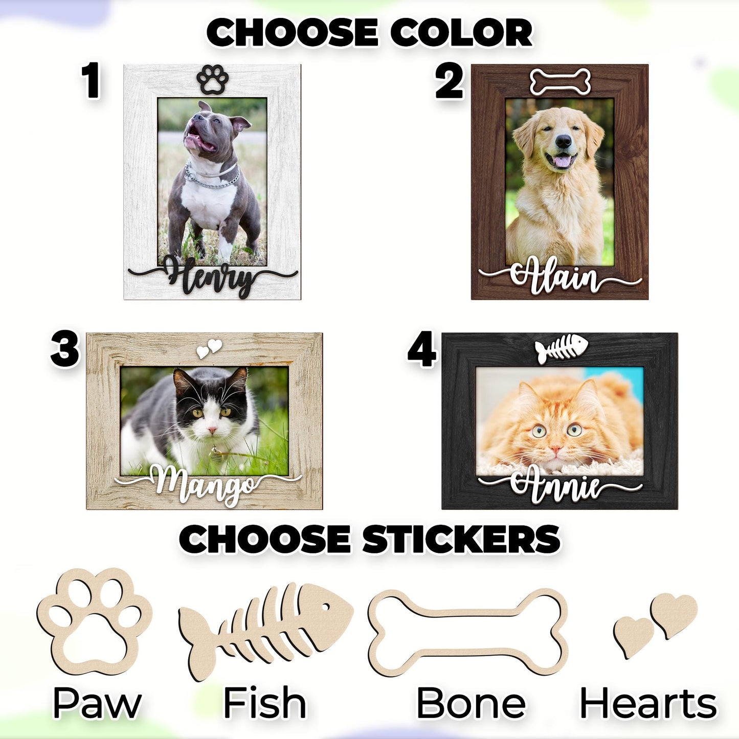 Personalized Pet Picture Frame,Dog Frame,Dog Memorial Gift,Pet Name Photo,Cat Dog Lover,Cat Memorial,Pet Portrait,New Pet Gift,Pet Keepsake