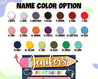 Personalized First And Last Day Of School Sign,Preschool Back To School,First Day Of School,Kindergarten 1st Day of School Board,Name Sign