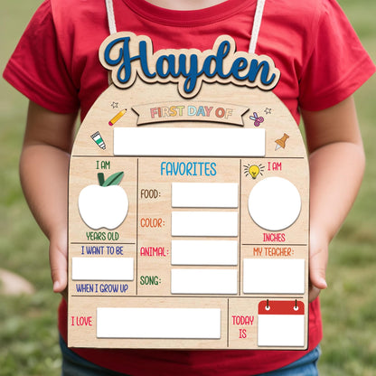 Custom Last Day and First Day of School, First Day Of School Sign, Gifts for Student, Back to School Sign for Kid, First Day Of School Board