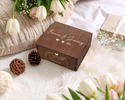 Pull Out Photo Album Custom Wooden Photo Box Personalized Memory Keepsake Box Trinket Wood Box Customized Wooden Photo Frame Shadow Box