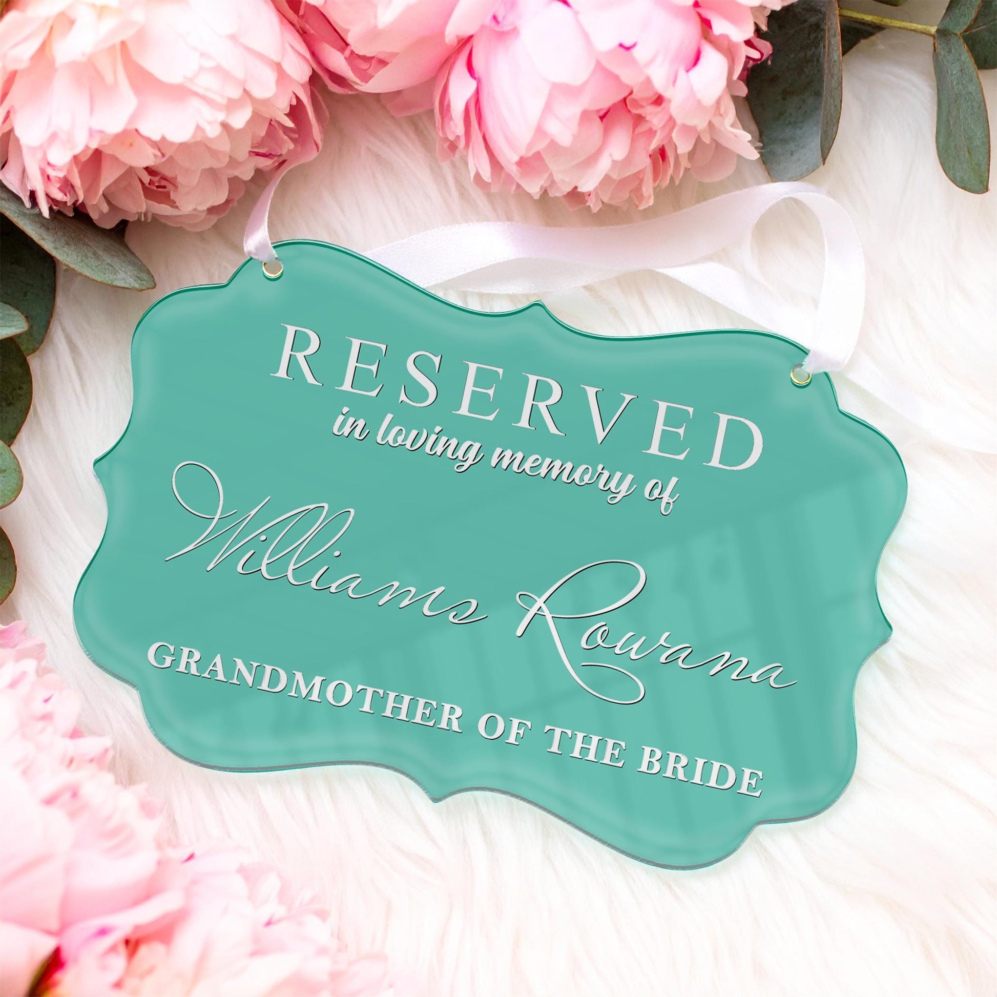 Reserved Wedding Memorial Chair Sign,Custom Memorial Wedding Sign,Wedding Chair Banner In Memory Of Loved Ones,Wedding Decor,Sympathy Gift