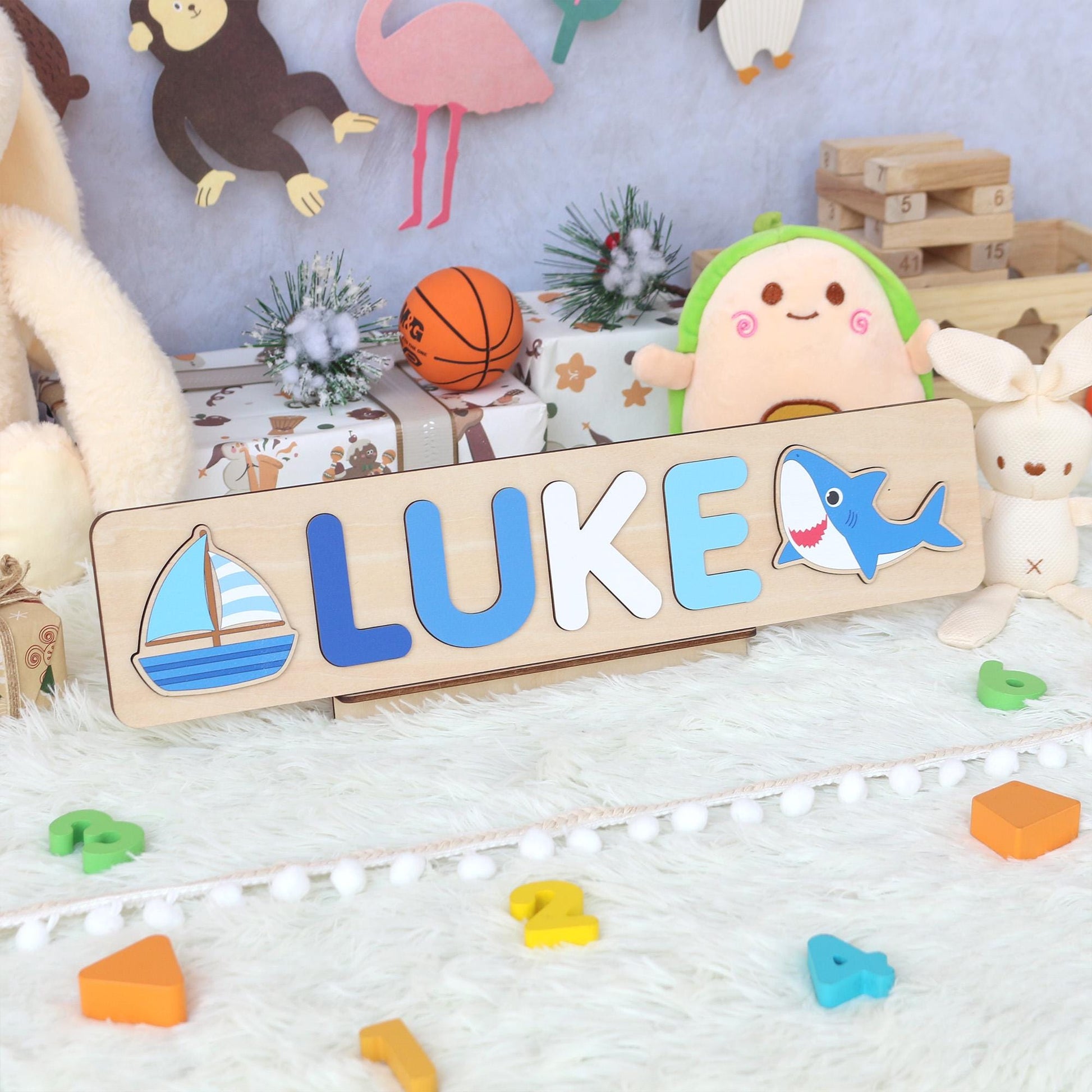 Personalized Name Puzzle | First Christmas Gifts For Toddlers | 1st Birthday Gifts | Montessori Toys | Baby Shower Gifts