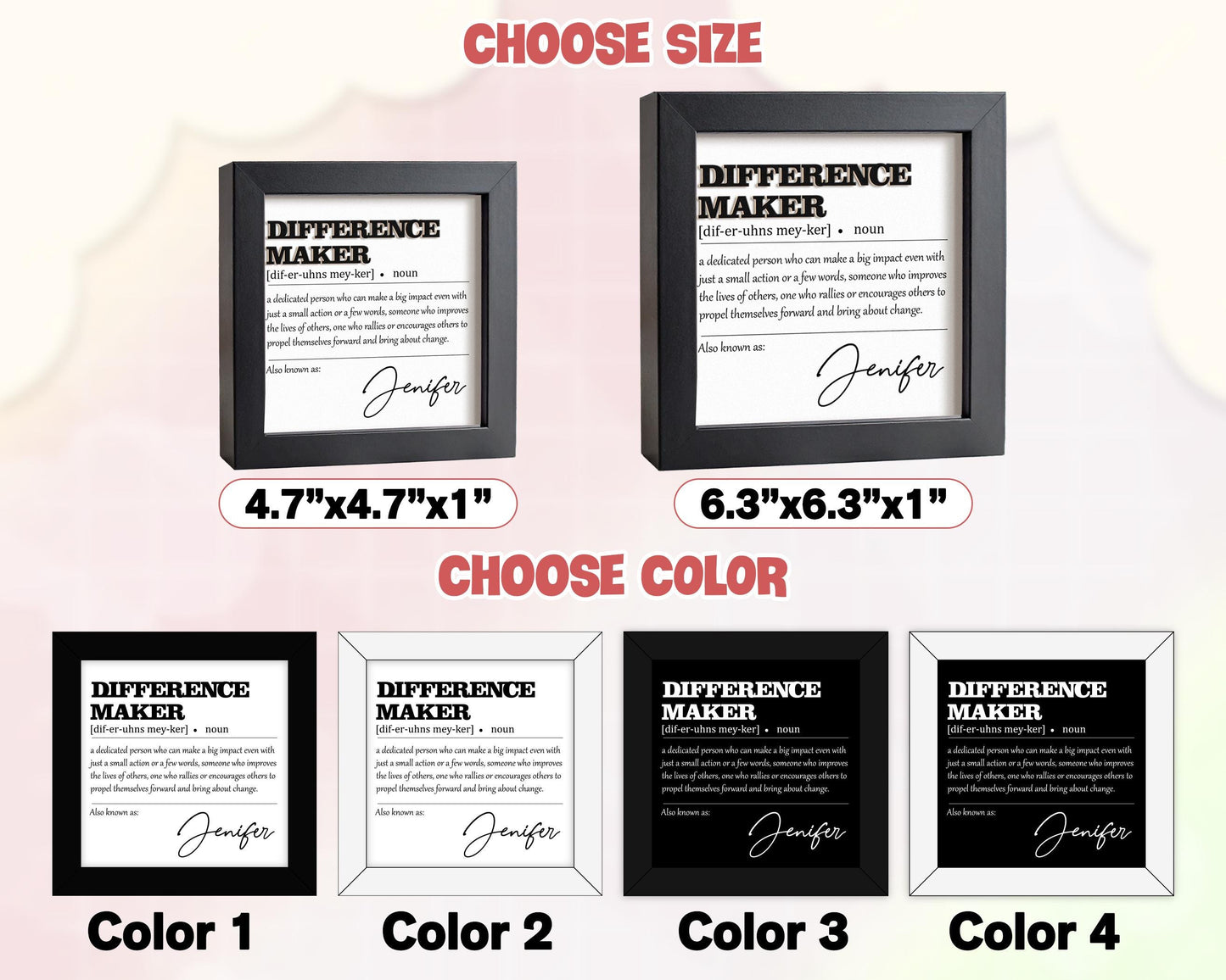 Difference Maker Gift,Appreciation Gifts for Leader Boss Mentor Coworker Teacher,Wooden Frame Sign,Employee Gift,Retirement Gift,Supervisor