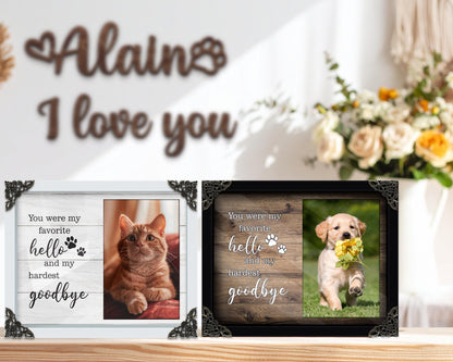 Personalized Dog Memorial Wood Frame,Pet Memorial Sign with Photo,Dog Memorial Gifts For Loss Of Dog,Sympathy Gift,Cat Memorial,Pet Lover