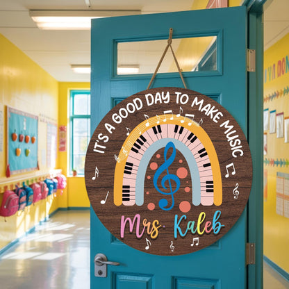 Custom Music Teacher 3D Door Sign, Music Classroom Door Sign, Teacher Door Hanger, Music Room Decor, Music Education Sign Music Teacher Gift
