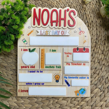 Custom First Day Of School Sign, First & Last Day of School Sign, 1st Day Of Kindergarten Sign, Back To School Board, 1st Day Of School Sign