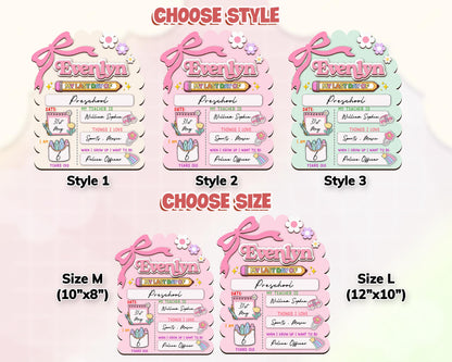 Custom First And Last Day School Sign,Back to School,Kindergarten 1st Day of School,First Day School Board Reusable,Preschool,Photo Prop