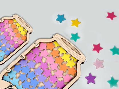 Smiley Face Reward Jar,Magnetic Reward Jar with Token,Classroom Teacher Star Jar,Reward System for Kids Behavior,Gift for Kid,Potty Training