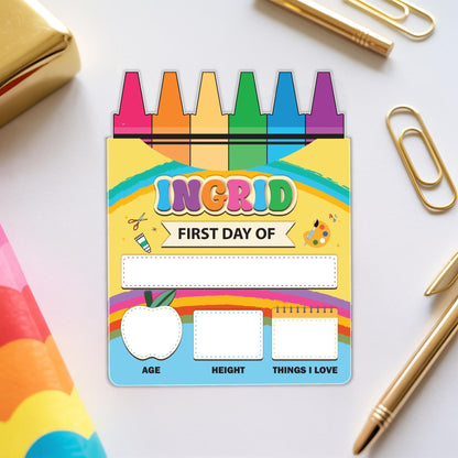 Custom First and Last Day of School Sign, Back To School Photo Prop for kids, Back to School Sign, Reusable 1st Day Of School Dry Erase Sign