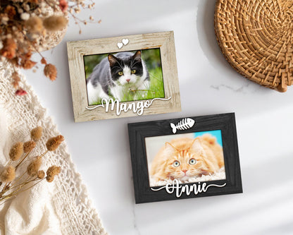 Personalized Pet Picture Frame,Dog Frame,Dog Memorial Gift,Pet Name Photo,Cat Dog Lover,Cat Memorial,Pet Portrait,New Pet Gift,Pet Keepsake
