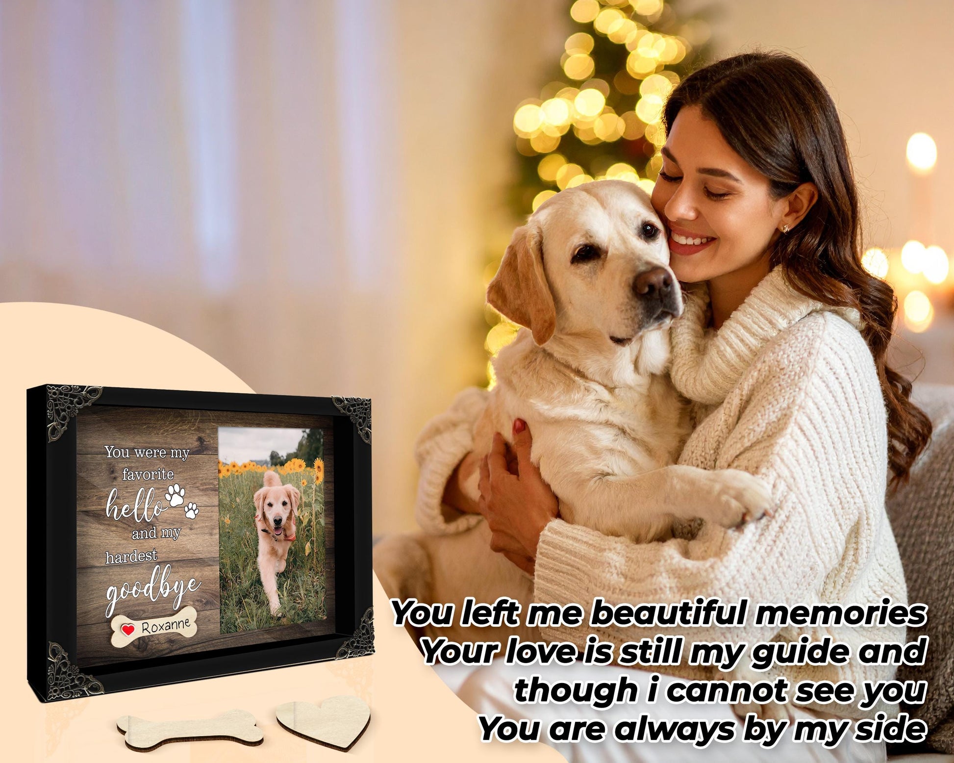 Personalized Dog Memorial Wood Frame,Pet Memorial Sign with Photo,Dog Memorial Gifts For Loss Of Dog,Sympathy Gift,Cat Memorial,Pet Lover