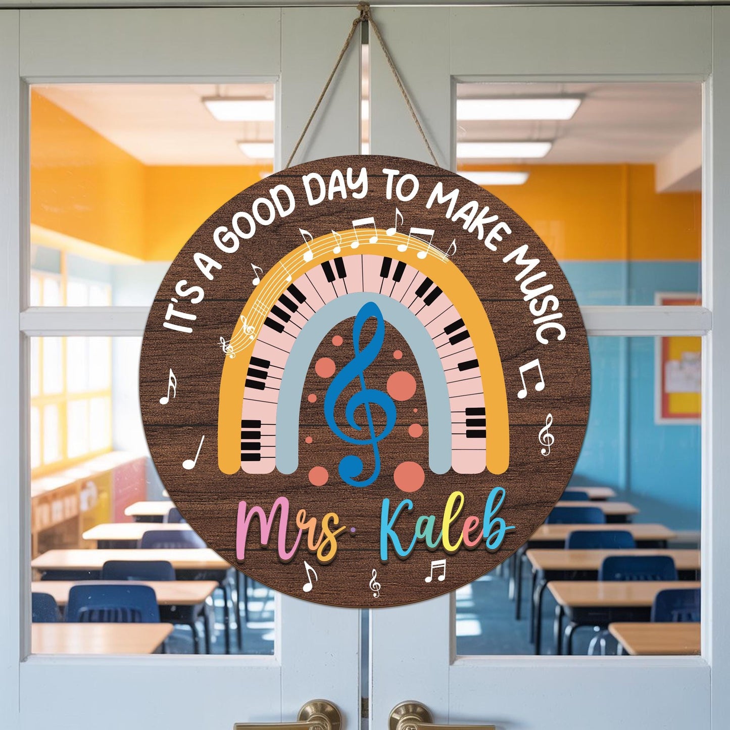 Custom Music Teacher 3D Door Sign, Music Classroom Door Sign, Teacher Door Hanger, Music Room Decor, Music Education Sign Music Teacher Gift
