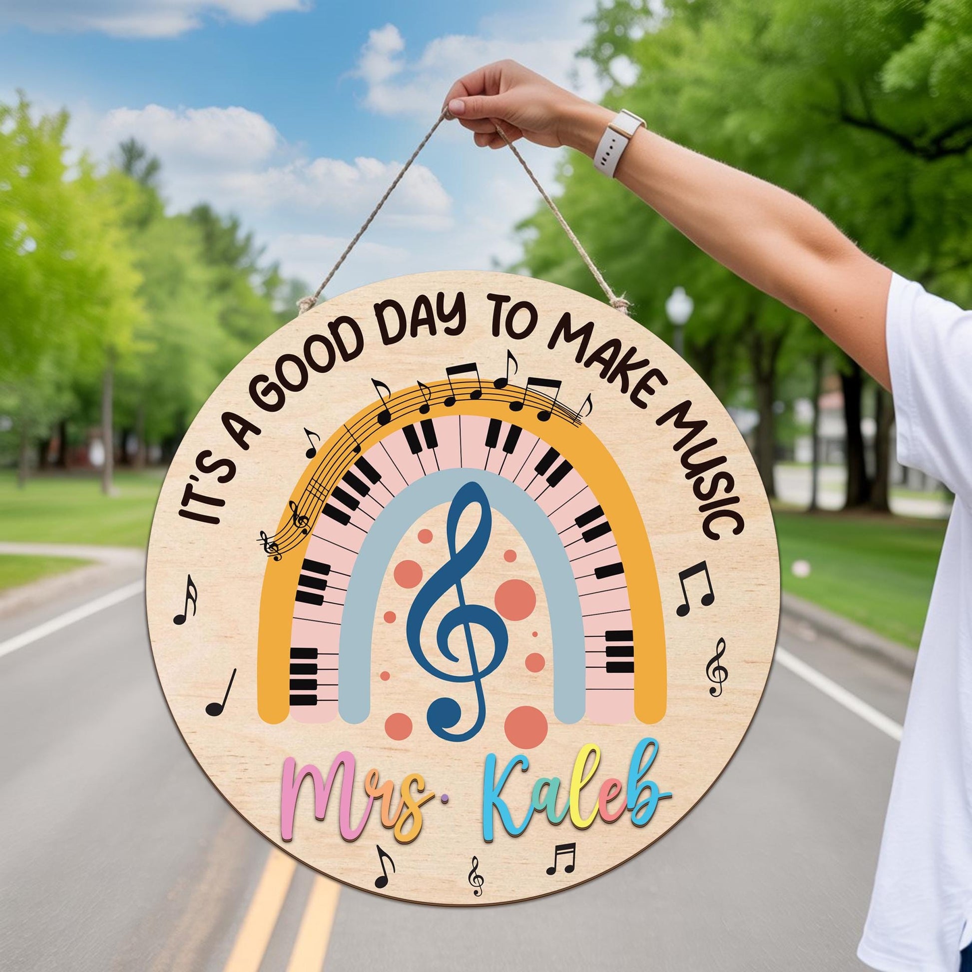 Custom Music Teacher 3D Door Sign, Music Classroom Door Sign, Teacher Door Hanger, Music Room Decor, Music Education Sign Music Teacher Gift