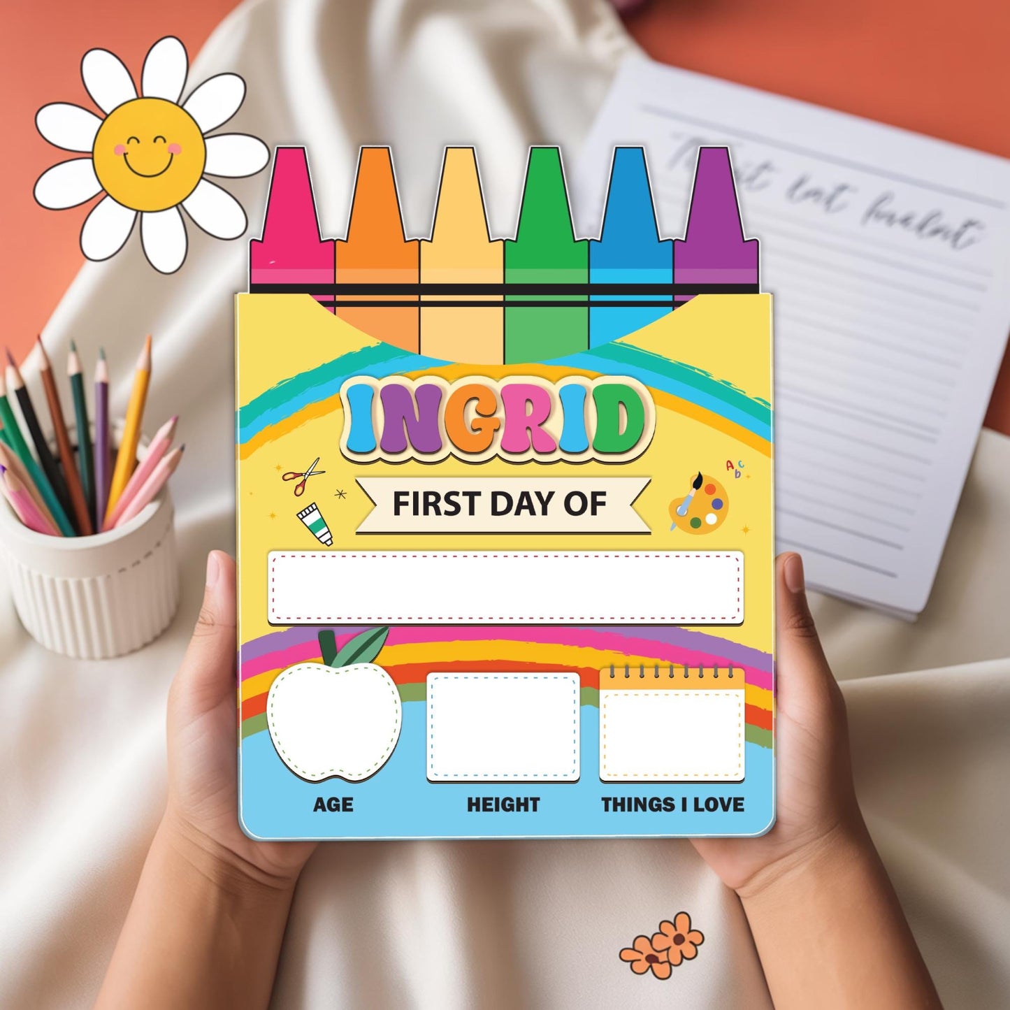 Custom First and Last Day of School Sign, Back To School Photo Prop for kids, Back to School Sign, Reusable 1st Day Of School Dry Erase Sign