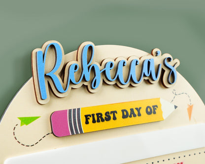 First Day Of School Sign,Back to School Board,Kindergarten 1st Day of School  Reusable Sign,Last Day of School,Photo Prop,First Day of Pre K