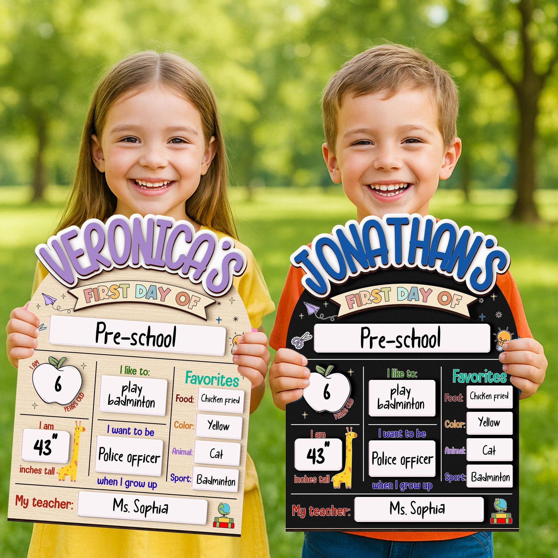 First and Last Day of School Sign,Interchangeable Reusable Back to School Board,Kindergarten 1st Day of School,First Day School Photo Prop