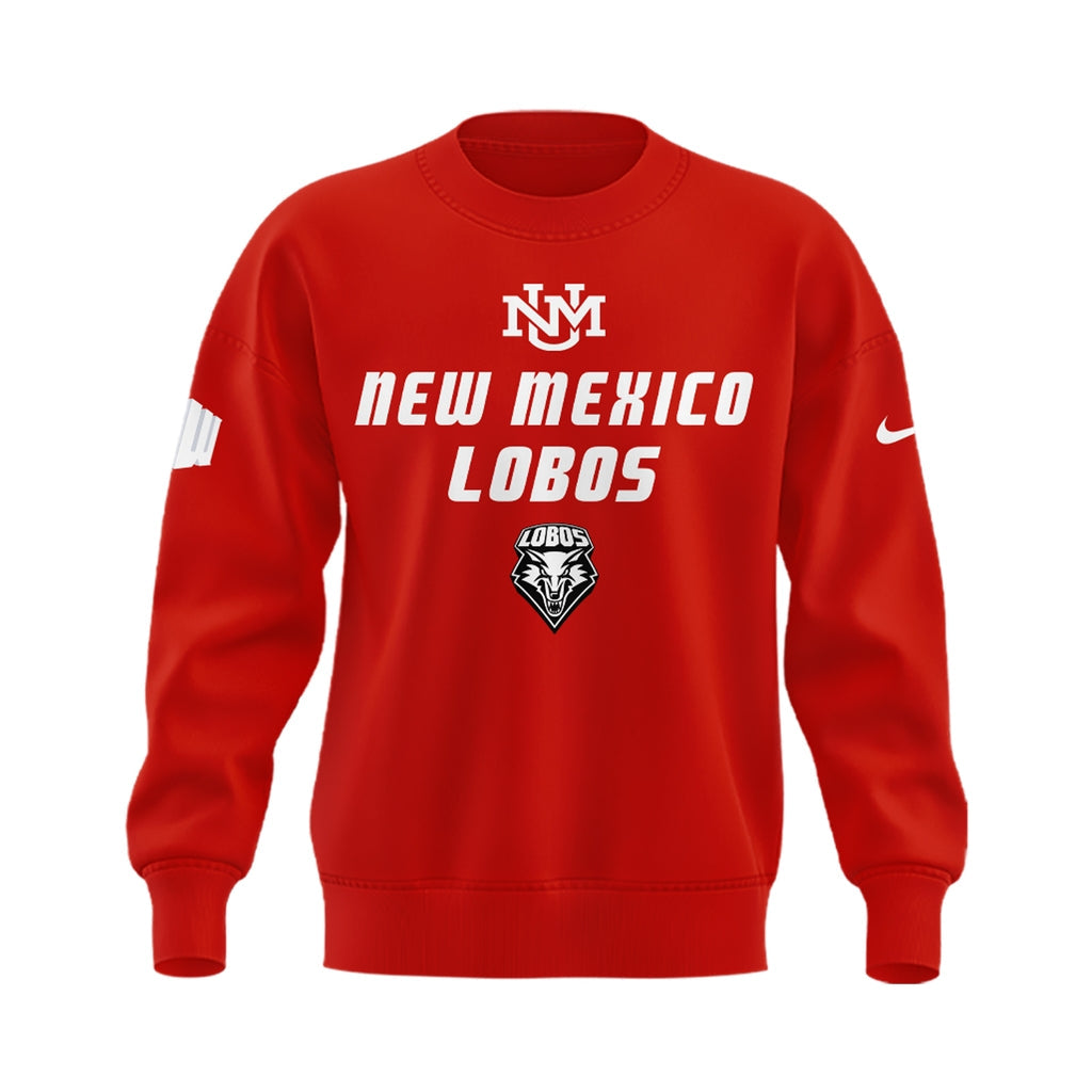 Special Edition New Mexico Lobos Wordmark Logo Uniform Sweat - Red