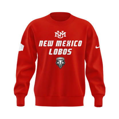 Special Edition New Mexico Lobos Wordmark Logo Uniform Sweat - Red