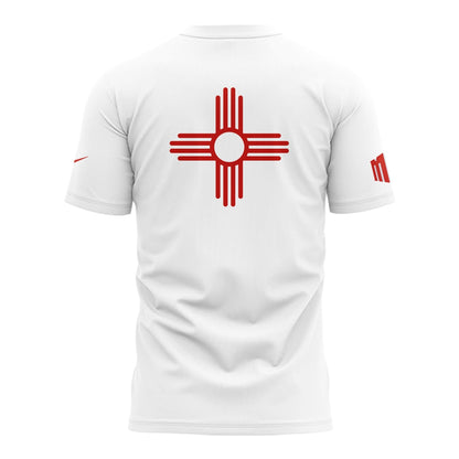 Special Edition New Mexico Lobos Wordmark Logo Uniform Tshirt - White