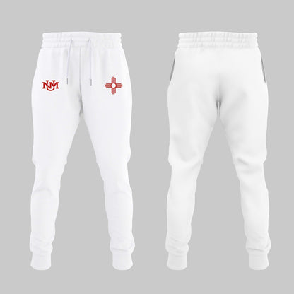 Special Edition New Mexico Lobos Wordmark Logo Uniform Sweat - White