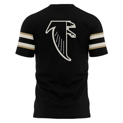 1966-1969 Atlanta Falcons Throwbacks Helmet Logo Black T-Shirt
