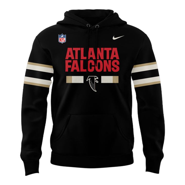 1966-1969 Atlanta Falcons Throwbacks Helmet Logo Black Hoodie