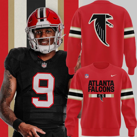 1966-1969 Atlanta Falcons Throwbacks Helmet Logo Red Sweat