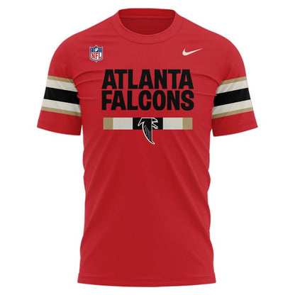 1966-1969 Atlanta Falcons Throwbacks Helmet Logo Red T-Shirt